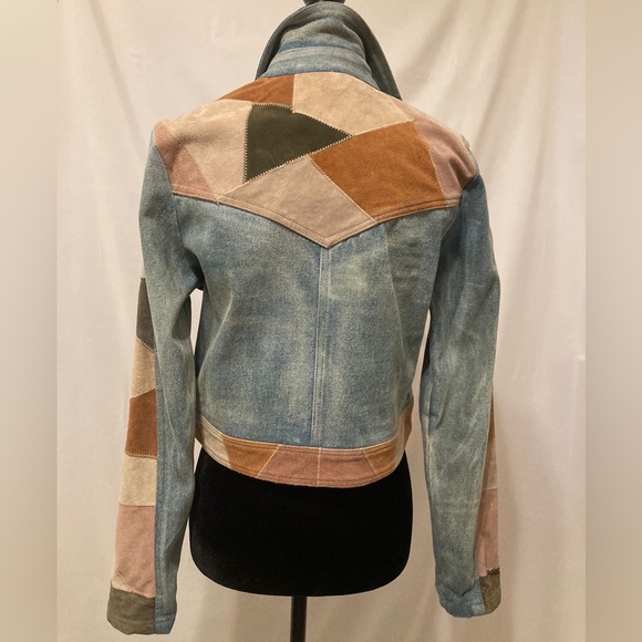 Free People Dallas Suede Denim
Jacket Patchwork Western Button Up 
Size XS - Picture 8 of 8
